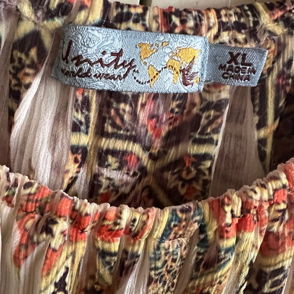 Summer Unity World Wear Batik Print Dress, XL - Picture 2 of 7